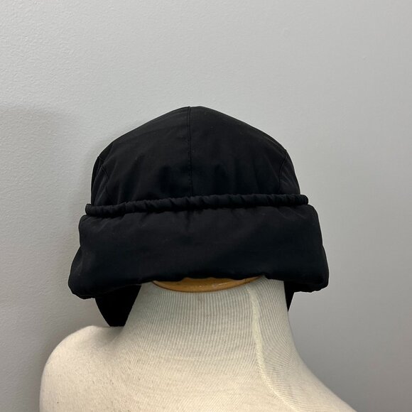 Fera Skiwear Trapper Ear Flap Insulated Down Ski Black Outdoor Snaps Hat - Picture 13 of 13